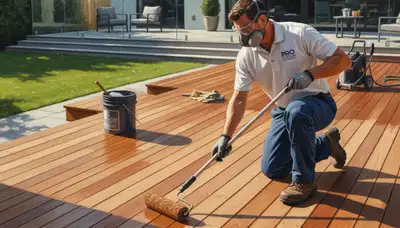 Minneapolis deck staining service protecting wood from moisture and UV damage in Minneapolis, MN