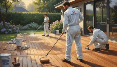 Minneapolis deck staining by Paint Pros to protect wood from weather and UV damage