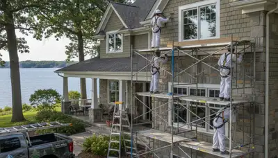 Minneapolis, MN painting contractor on site for residential interior and exterior painting services