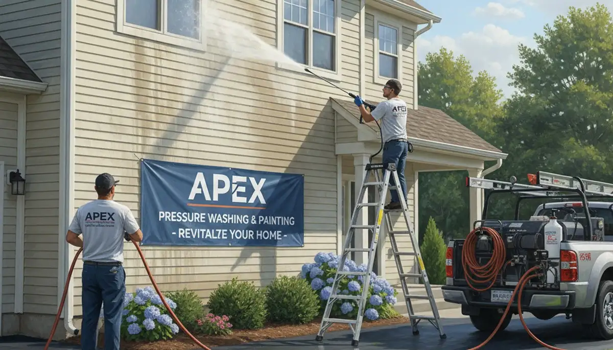 Vinyl siding pressure cleaning in Minneapolis, MN to remove grime and restore curb appeal
